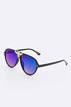 Golden Bee Aviator Sunglasses Set