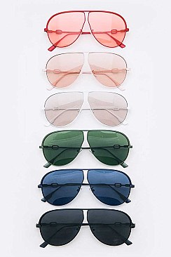 Tinted Aviator Sunglasses Set