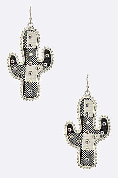 Cactus Serape Drop Earrings
