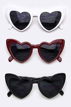 Pack of 12 Pieces Iconic Heart Sunglasses LA113-POP7422