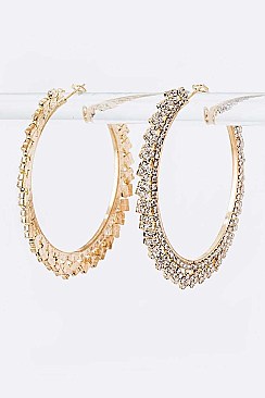 Iconic Rhinestone 60MM Hoop Earrings