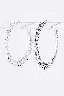 Iconic Rhinestone 60MM Hoop Earrings