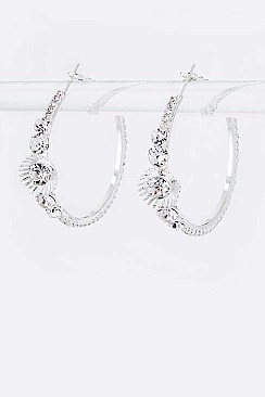 Fashion Mix Crystal Hoop Earrings