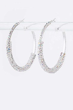 Iconic Rhinestone Hoop Earrings