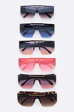 Pack of 12 ICONIC OVERSIZE SHIELD SUNGLASSES SET