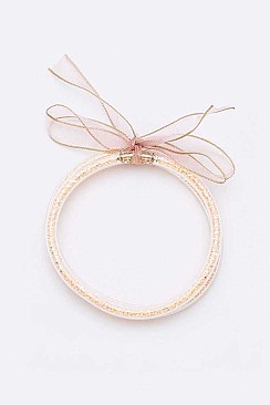 Pack of 12 Glitter Filled Double Bracelet Set
