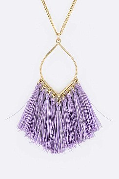 Fringe Tassels Pendant Necklace LA-CN4108