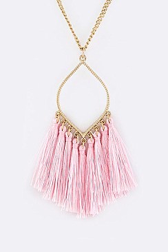 Fringe Tassels Pendant Necklace LA-CN4108