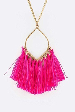 Fringe Tassels Pendant Necklace LA-CN4108