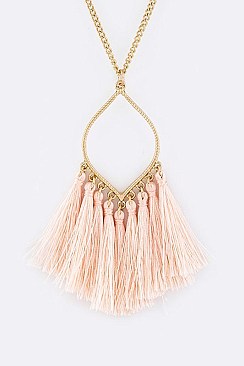 Fringe Tassels Pendant Necklace LA-CN4108