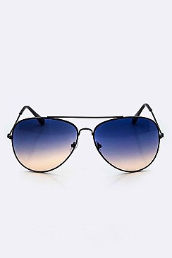 Pack of 12 Pieces Gradient Lens Aviator Sunglasses LA113-POP7261