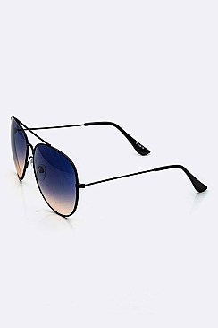 Pack of 12 Pieces Gradient Lens Aviator Sunglasses LA113-POP7261