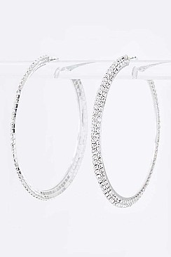 Rhinestone Hoop Earrings