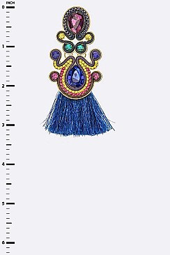 Iconic Metallic Tassel Statement Earrings