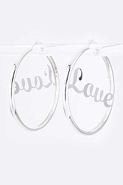 Pack of 12 LOVE Iconic Hoop Earrings Set
