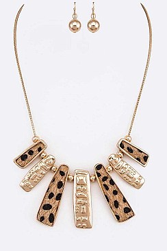 Fashion Animal Printed Necklace Set