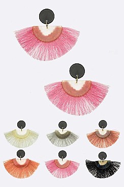 Pack of 12 Tassel Iconic Earrings Set