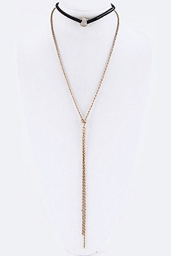 Chic Convertible Choker Long Necklace LA-MOS8281