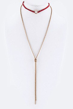 Chic Convertible Choker Long Necklace LA-MOS8281