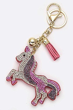Unicorn Crystal Key Charm