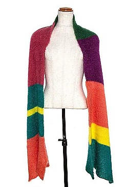 OBLONG POLYESTER MULTI COLOR SCARF