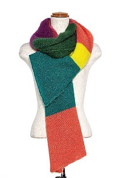 OBLONG POLYESTER MULTI COLOR SCARF