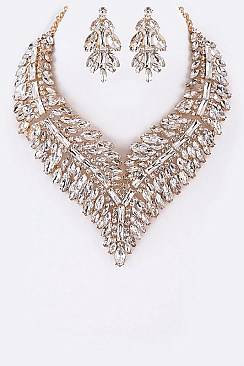 FASHIONABLE CRYSTAL STATEMENT NECKLACE S