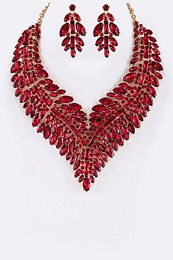 FASHIONABLE CRYSTAL STATEMENT NECKLACE S