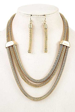 MIX CHAIN DETAILED NECKLACE SET