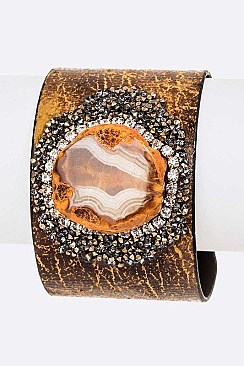 ADJUSTABLE CRYSTAL DRUZY BRACELET