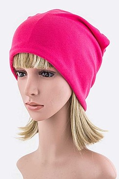 Trendy Open Top Convertible Jersey Knit Beanie
