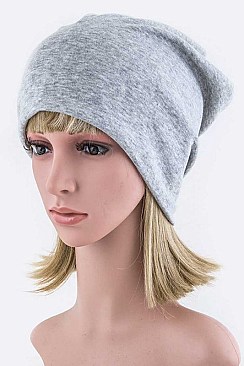 Trendy Open Top Convertible Jersey Knit Beanie