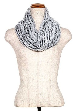 TWISTED FAUX FUR INFINITY SCARF