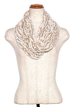 TWISTED FAUX FUR INFINITY SCARF