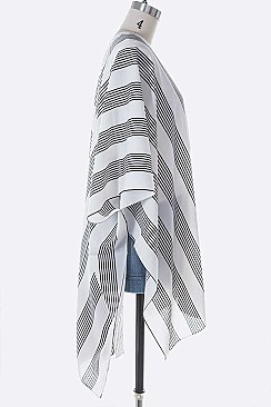 Stripe Printed Light Weight Kimono