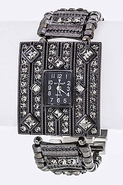 Stylish Iconic Crystal Bracelet Watch LA-OB1219L16