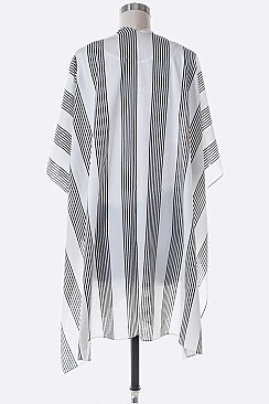 Stripe Printed Light Weight Kimono