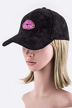 Lips Patch Ultra Suede Cap LA-EMH8595H