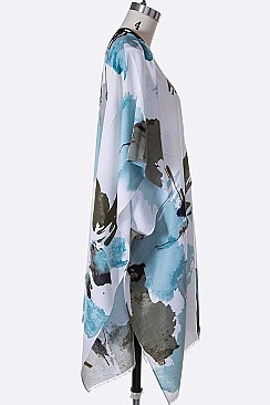 Light Weight Watercolor Printed Kimono