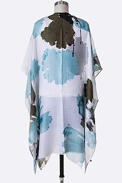 Light Weight Watercolor Printed Kimono