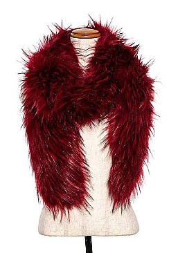 OBLONG FAUX FUR SCARF