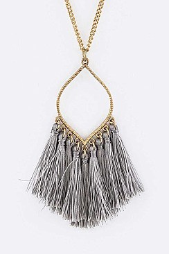 Fringe Tassels Pendant Necklace LA-CN4108
