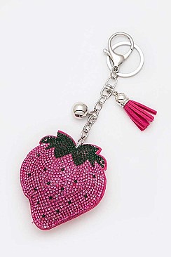 Strawberry Crystal Key Chain