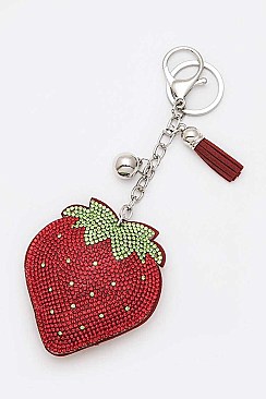 Strawberry Crystal Key Chain