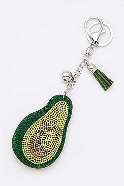 Avocado Crystal Key Chain