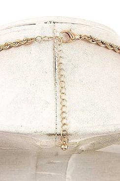 TWISTED CHAIN ANCHOR PENDANT NECKLACE SET