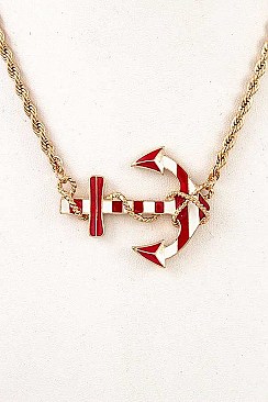 TWISTED CHAIN ANCHOR PENDANT NECKLACE SET