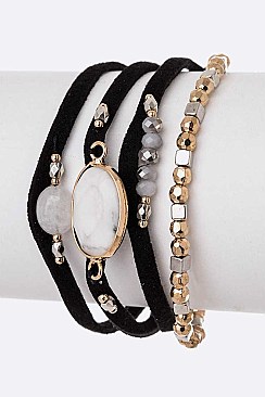 Authentic Quartz Magnetic Suede Bracelet