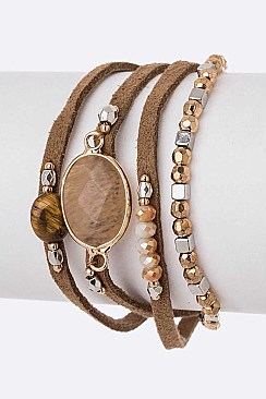 Authentic Quartz Magnetic Suede Bracelet