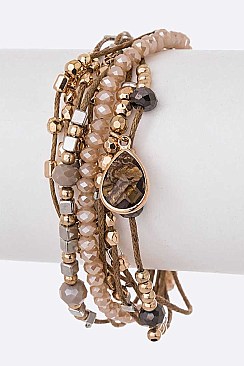 Stylish Mix Beads Layered Bracelet